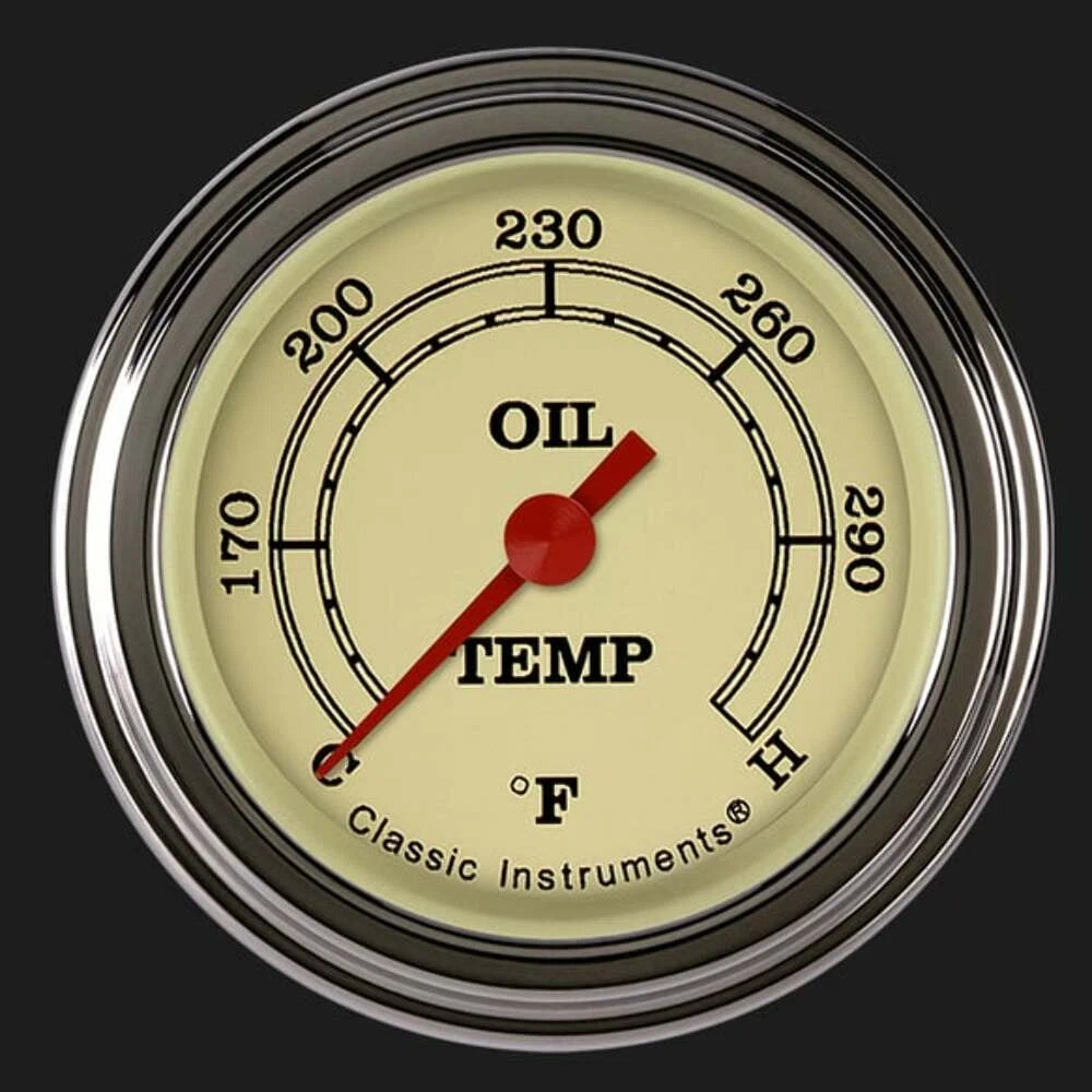Vintage 2 1_8_ Oil Temperature Gauge VT128SLF
